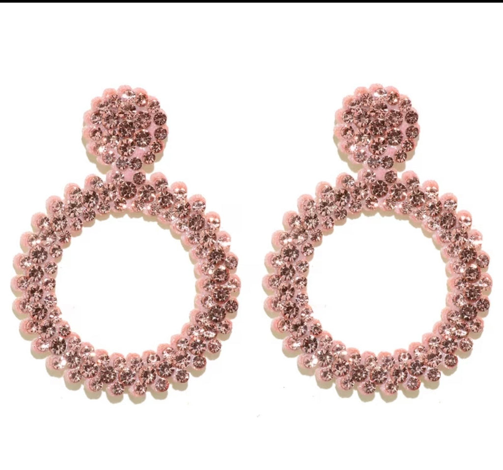 Boucles d'oreilles perles noires et champagne