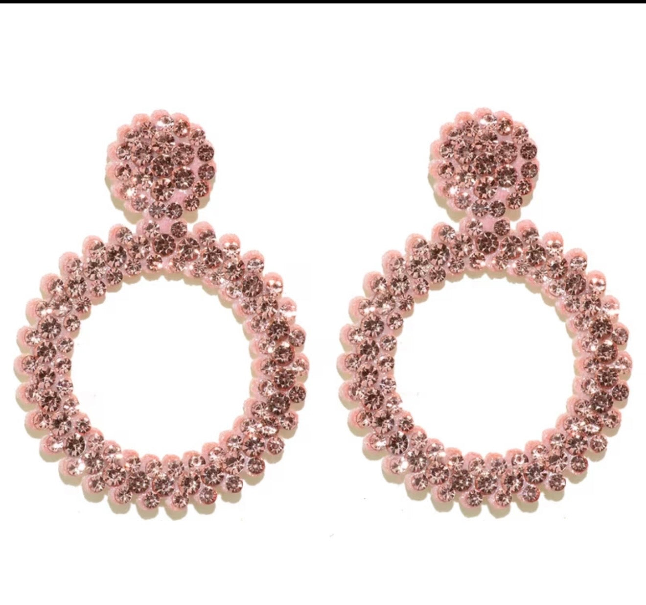 Boucles d'oreilles perles noires et champagne