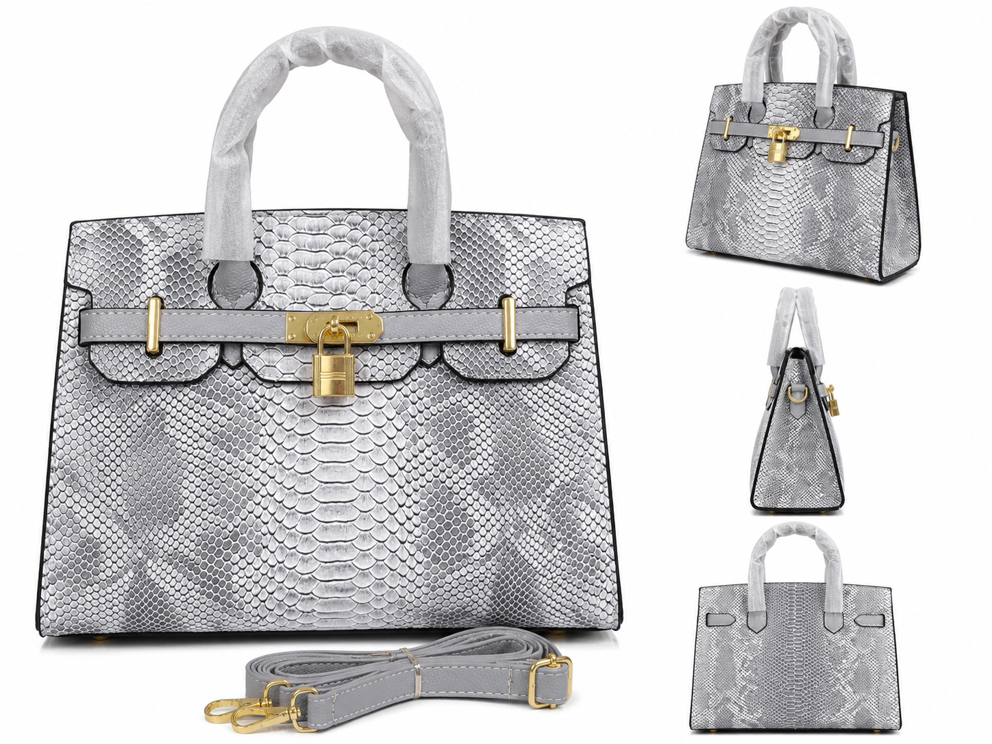 Sac Python Silver Luxe