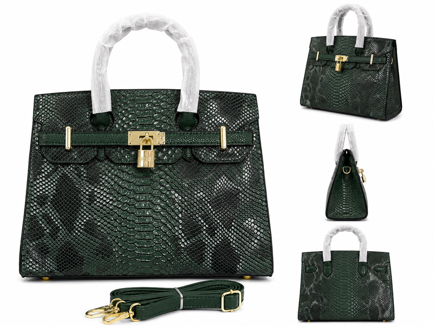 Sac Élégance Python Vert Émeraude 💚